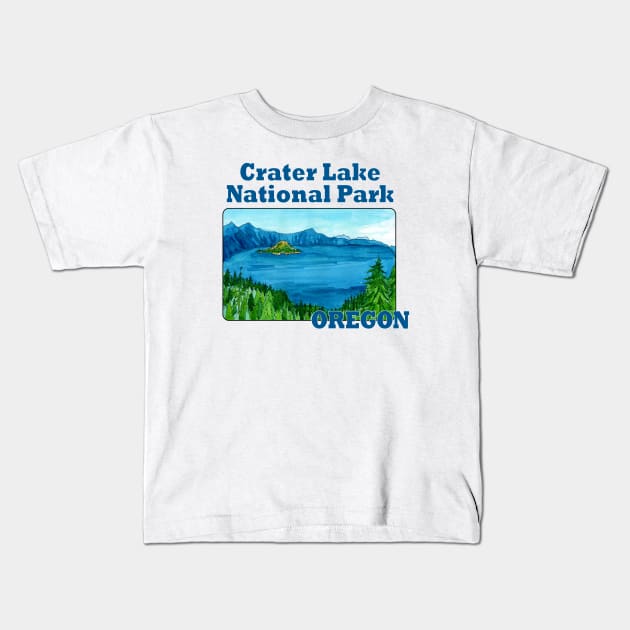 Crater Lake National Park, Oregon Kids T-Shirt by MMcBuck